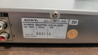 Sony SEH-310 9-Band Hybrid Graphic Equalizer | eBay