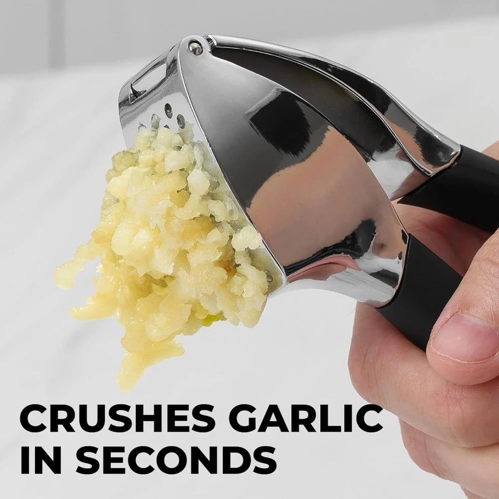 Garlic Expressor & Silicone Garlic Peeler Garlic Crusher Multi-Purpose⇔
Opens in a new window or tab
