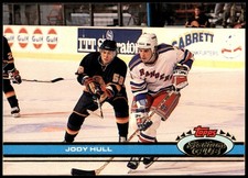 Jody Hull New York Rangers 1991 Topps Stadium Club Rookie Card #100