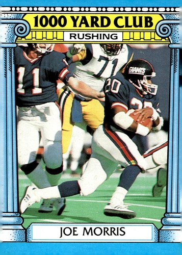 Joe Morris #3 1987 Topps 1000 Yard Club card