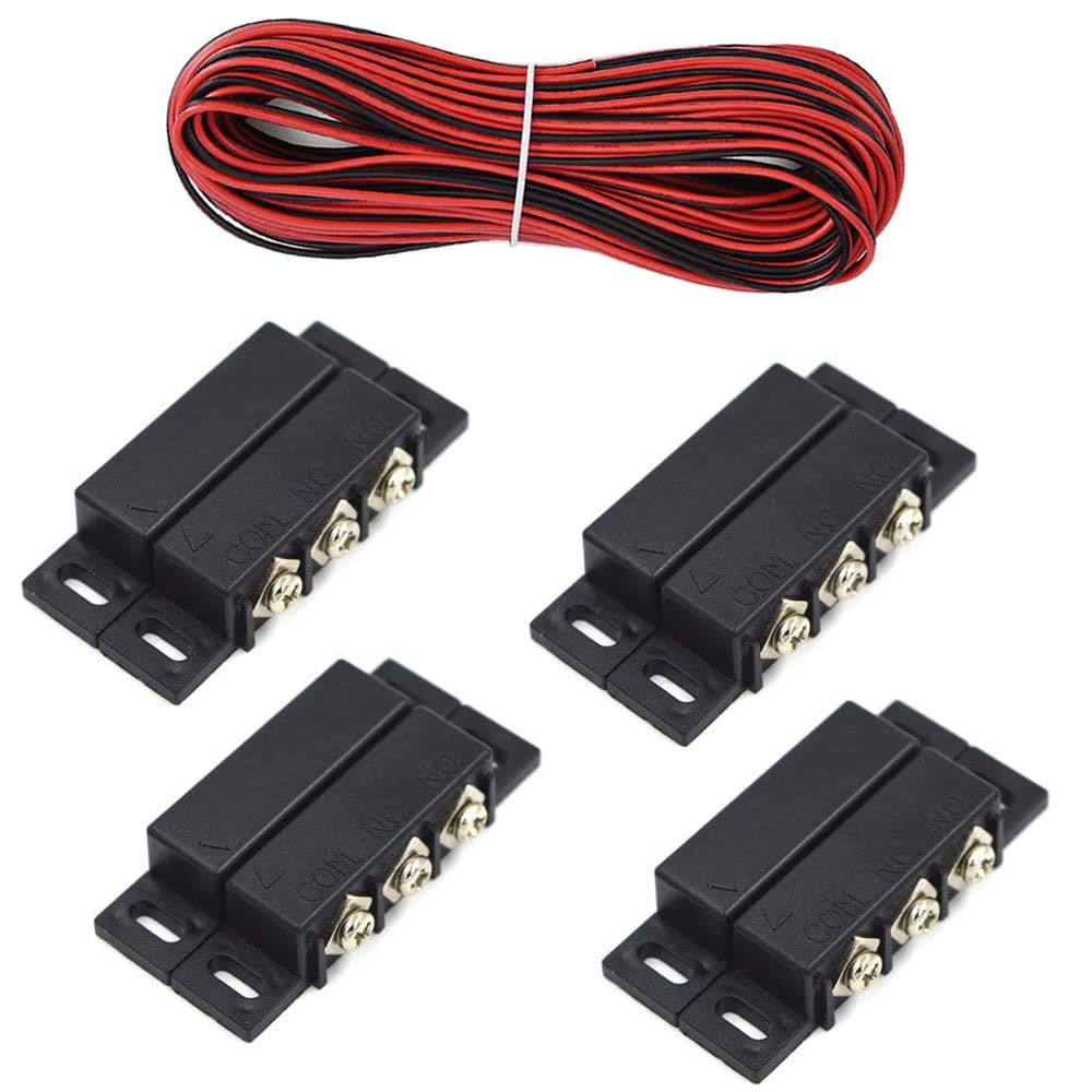 (NC-NO) Recessed Security Alarm Door Window Contact Sensor Magnetic Switch Reed+