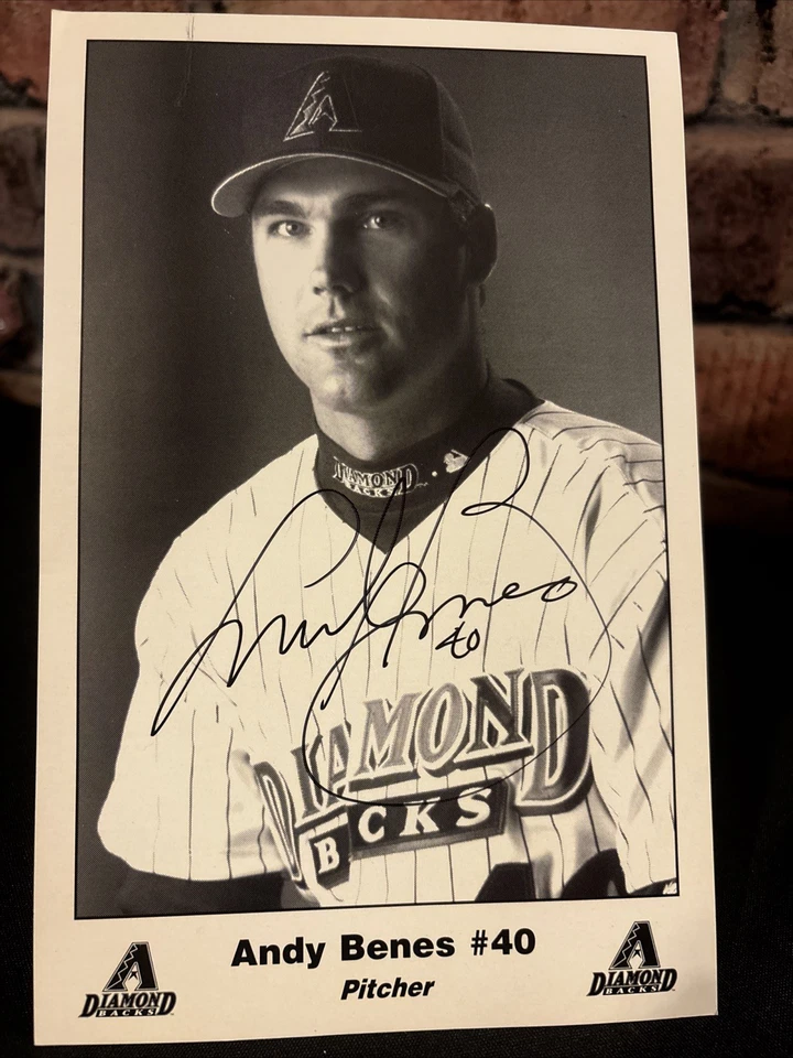 Autógrafos fotográficos de Arizona Diamondbacks (Joel Adamson y Andy Benes)  Foto 3 de 4