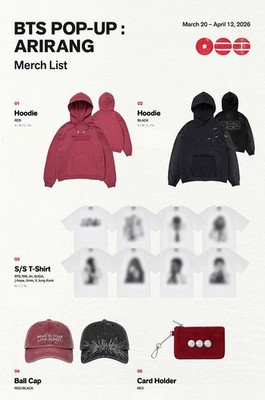 In Stock ] 방탄소년단 BTS POP-UP STORE [ ARIRANG ] OFFICIAL MERCH