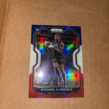 2020 Panini Prizm MICHAEL OJEMUDIA RC RED WHITE & BLUE PRIZM #317 Denver Broncos