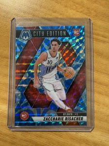 2024-25 Panini Mosaic - City Edition Zaccharie Risacher #274 Reactive Blue...