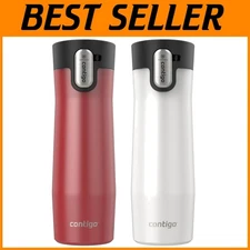 2-Pack Stainless Steel Travel Mug Set