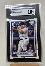 Jasson Dominguez Rookie Card SGC 10 2024 Bowman. rookie card picture