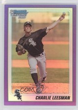 2010 Bowman Chrome Prospects Purple Refractor 439/999 Charlie Leesman #BCP54 c5r