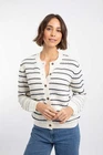 Weird Fish Romilly Pointelle Striped Cardigan