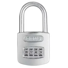 Abus 160Hb/50-50 Combination Padlock, Front, Black/Silver