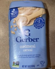 16oz each Gerber Baby Oatmeal Cereal -Exp Jan 2027