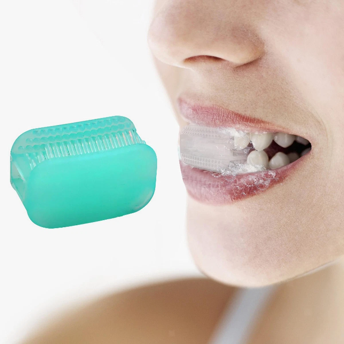 Chewing Lazy Toothbrush Silicone Hands free Head for Travel Adult
