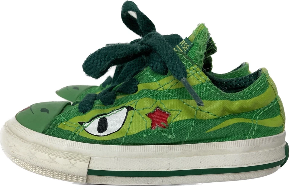 Zapatos Converse One Star Serpiente Verde Para Bebés Niños Pequeños Talla 5 ¡¡Súper Lindos!!!�� Foto 4 de 4