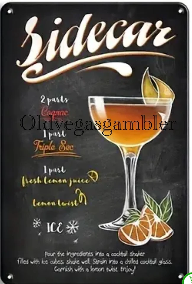 6pcs Vintage Chalk Board like Home Decor Cocktail Metal Tin Signs,NEW 12x8 - Image 4 of 4