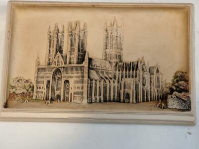 Osbourne Ivorex Plaque Lincoln Cathedral  29 x 18.8cm