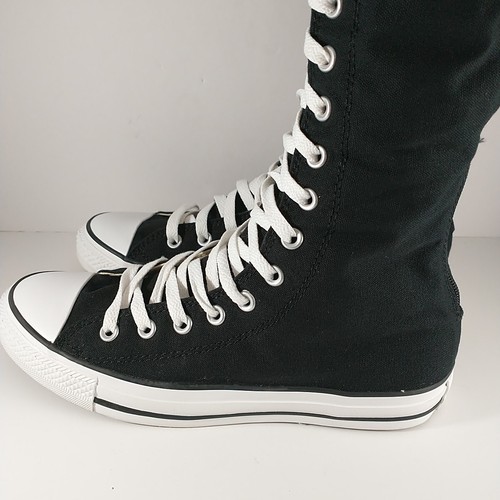 Converse CTAS XXHI Zipper Lace Up Black Knee High Sneaker Boot Mens 8 Womens 10 - Picture 3 of 24