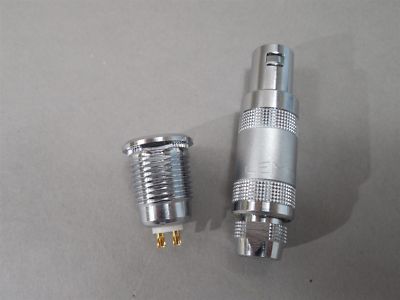 LEMO Connector Mated Pair: ERA.1S.302 Receptacle FFA.1S.302CTAC62 Plug 2-Wire