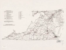18" x 24" 1976 Transportation Map Delaware Maryland & Virginia