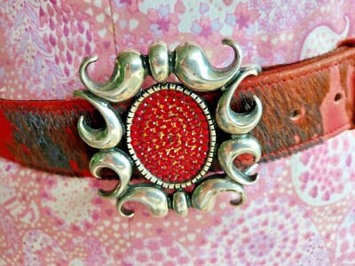 VTG BB Simon Leather Belt Swarovsky Crystals BB Simon Swarovski Crystal Skulls Leather Belt 42 XXL | eBay main image 4