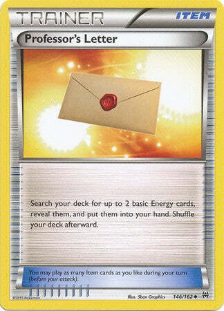 Professor's Letter 146/162 Uncommon - Pokemon XY Break Through Card - Picture 1 of 1