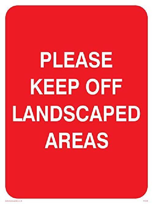 Viking segni pc538-a3p-ac"Please Keep off Landscaped zone" Sign, composito di al