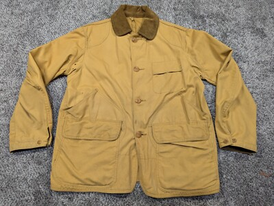 #ad #ad Vintage JC Higgins Hunting Coat Mens Large Beige Sears and Roebuck Barn Coat $53.95