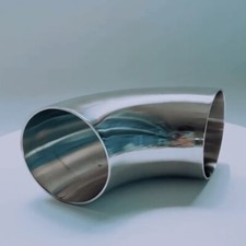304 Edelstahl Ellenbogen 90 Grad Rohr Zubehör Auspuff Poliert Hardware Set
