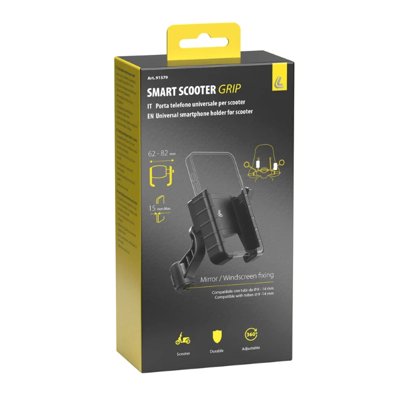 Porta Cellulare Moto Scooter Supporto Telefono Universale Attacco Specchietto - Immagine 2 di 4