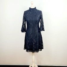Mela London - NEW - Mela Black Lace Skater Dress - UK 8