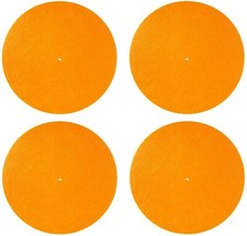 Orange Felt Turntable Slipmat 2 Pair 12-in. Vinyl Record DJ Pro Platter Slip Mat