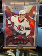 2023-24 UD Trilogy Tyler Kleven Rookie Premieres Level 2 Uncommon Red /99 Sens