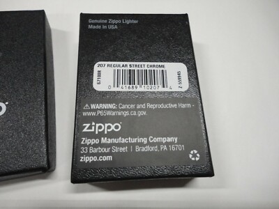 NEW GENUINE ZIPPO LIGHTER STREET CHROME 207 ORIGINAL FROM MARLBORO