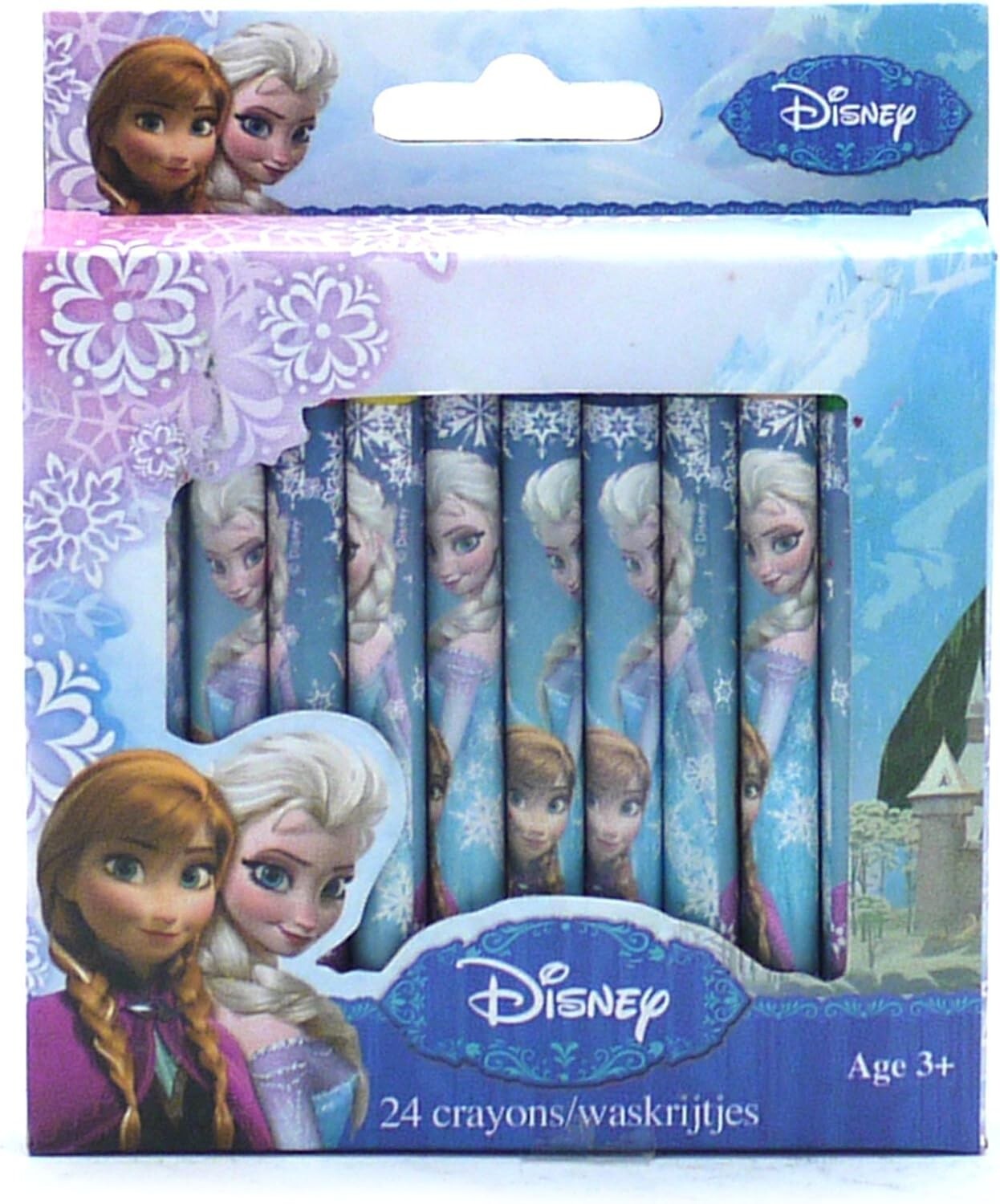 Disney Frozen Anna Elsa Pack of 24 Crayons  - Genuine Licensed Product