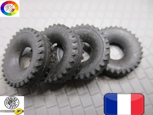 Lot De 12 Pneus Dinky Toys Gris - Échelle 1/43 - Neuf - Pour Voitures Miniatures
