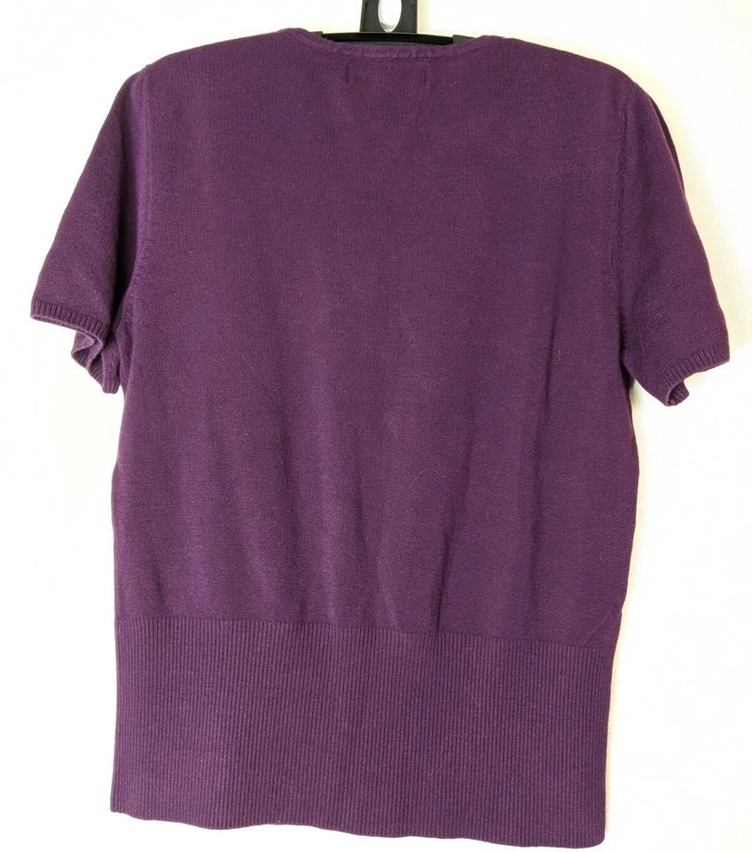Sutton Studio Women's Sweater Size L Short Sleeve Plum Purple New Zealand - Image 4 of 4