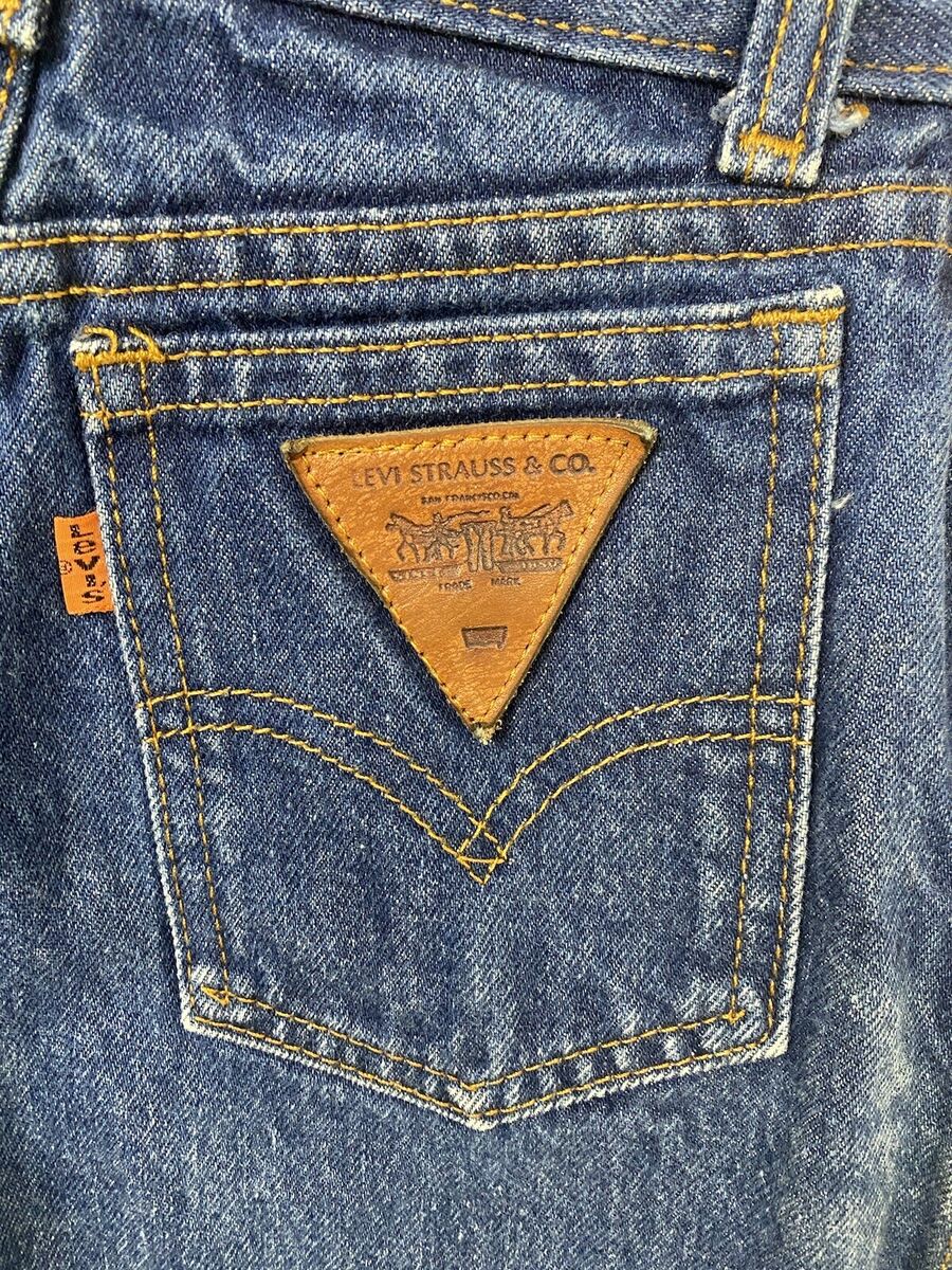 Vintage 1970s Levi's Blue Jeans Orange Tab XXS High Waisted Vintage 1970s Levi's Blue Jeans Orange Tab XXS High Waisted