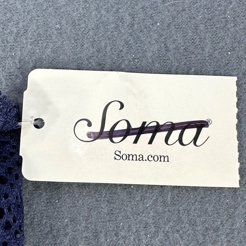 Soma Mujer Talla Mediana Panty Calzoncillo Encaje Cintura Punto Encantador Azul Nuevo Foto 3 de 4