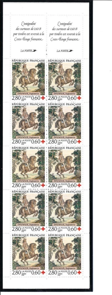 TIMBRES FRANCE 1995 CARNET CROIX ROUGE - NEUF (non plié) ** - Côte Y&T 16,00 - Photo 1/1