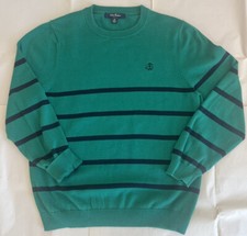 BROOKS-BROTHERS Boys Fleece pullover sweater Green cotton M