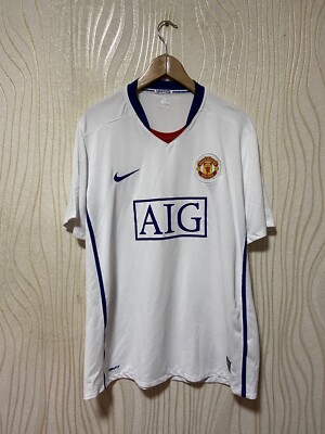 MANCHESTER UNITED 2008 2009 AWAY FOOTBALL SHIRT JERSEY NIKE 287811