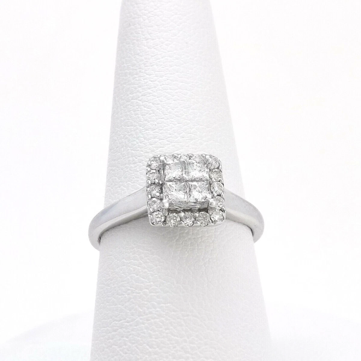 10k princess cut diamond cheap ring