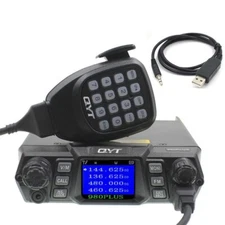 QYT KT-980Plus Car Mobile Radio FM Transceiver 136-174MHz&400-480MHz + USB Cable
