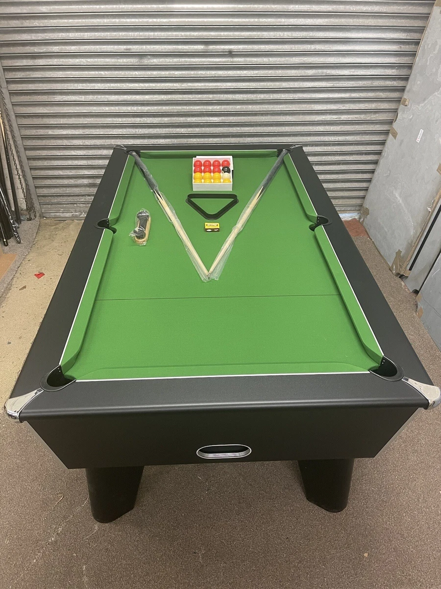 6FT BY 3FT NEW COIN OPERATED OPTIMA GREEN CLOTH POOL TABLE CAN