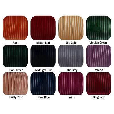 Elastisches Samtband 28 Farben Auswahl an Breiten und Längen Premium Qualität