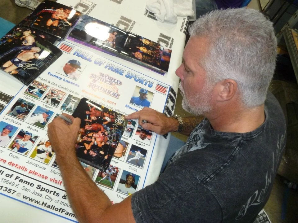 Scott Hall Kevin Nash Eric Bischoff Buff Bagwell Norton +1 Foto Firmada WCW 8x10 Foto 4 de 4