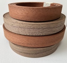 1 mm Thick Edging Unglued Wood Solid Veneer Edging  Mahogany & Walnut 22mm wide