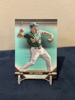 2021 Topps Triple Threads Matt Chapman /150 Aquamarine Parallel #36 Athletics