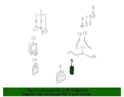 Cerradura de puerta trasera genuina GM 1996-2008 Pontiac Grand Prix Base 25955873 Foto 2 de 2