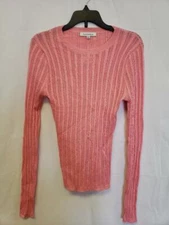 Hooked Up Womens Sweater Size Medium Pink