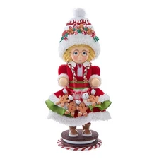 Kurt Adler Wooden Hollywood Nutcracker, Mrs. Claus Gingerbread, 13in